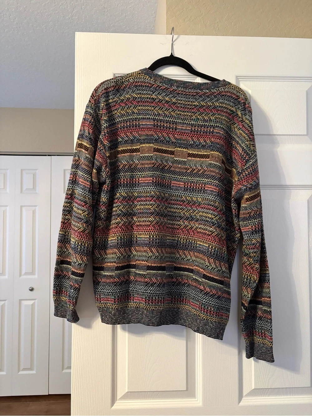 Botto Sweater Multicolor Men’s Striped Knit Crewneck Size M